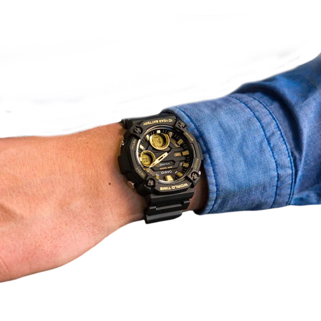 RELOJ CASIO AEQ-120W-9A HOMBRE RESINA NEGRO - 4