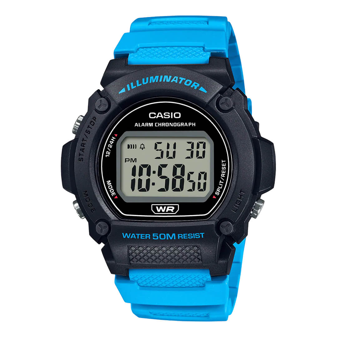 RELOJ CASIO W-219H-2A2 HOMBRE RESINA CELESTE - 1
