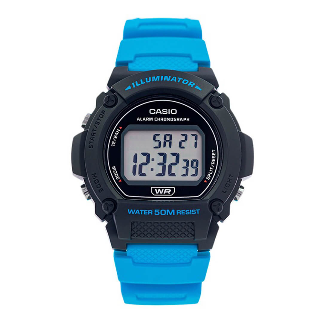 RELOJ CASIO W-219H-2A2 HOMBRE RESINA CELESTE - 2