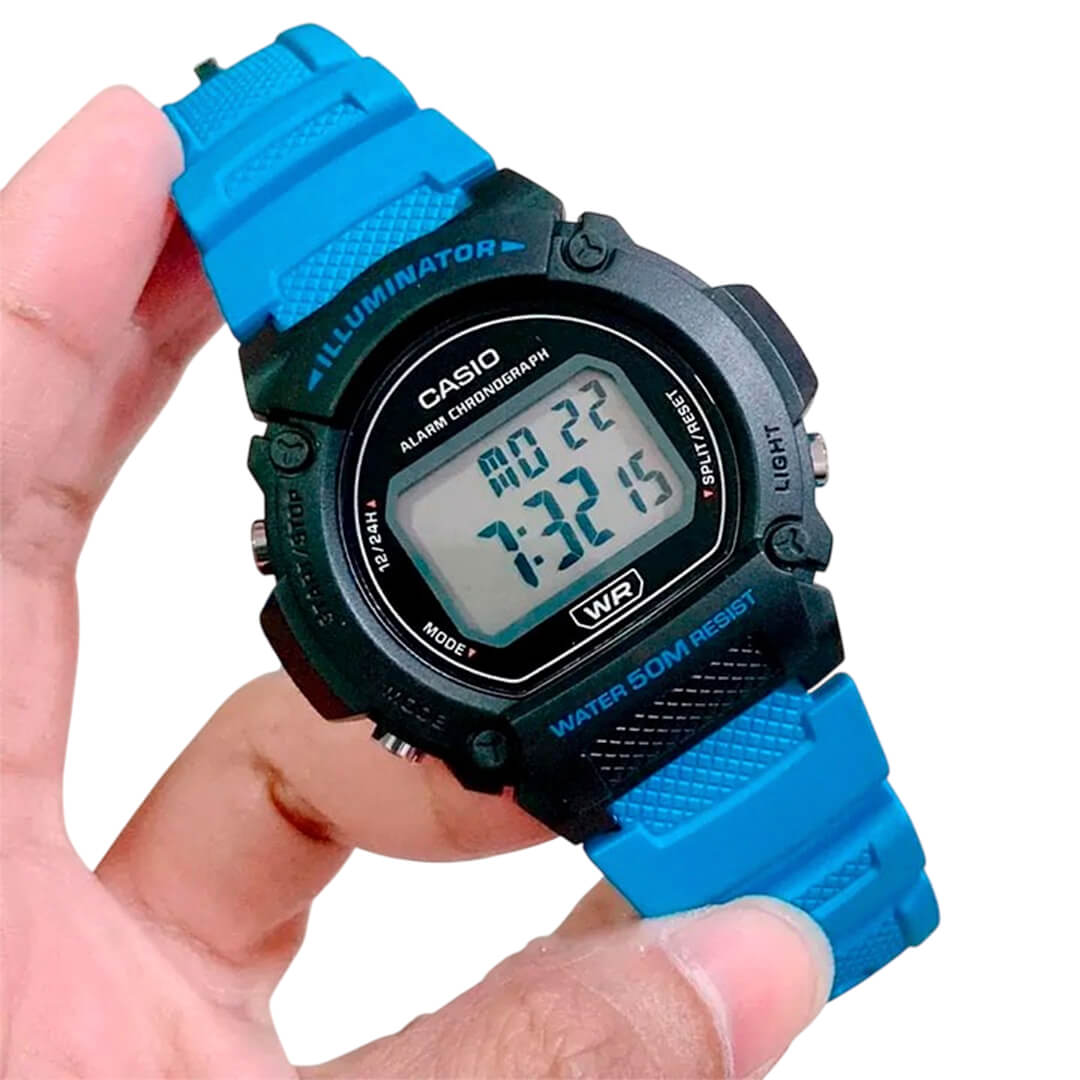 RELOJ CASIO W-219H-2A2 HOMBRE RESINA CELESTE - 3