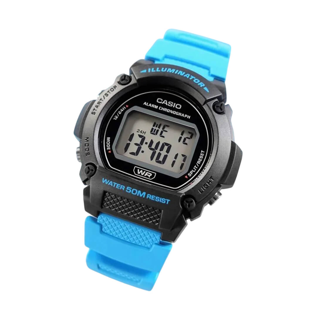RELOJ CASIO W-219H-2A2 HOMBRE RESINA CELESTE - 4