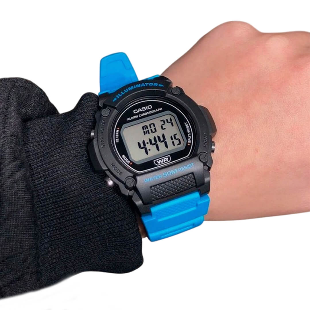 RELOJ CASIO W-219H-2A2 HOMBRE RESINA CELESTE - 5