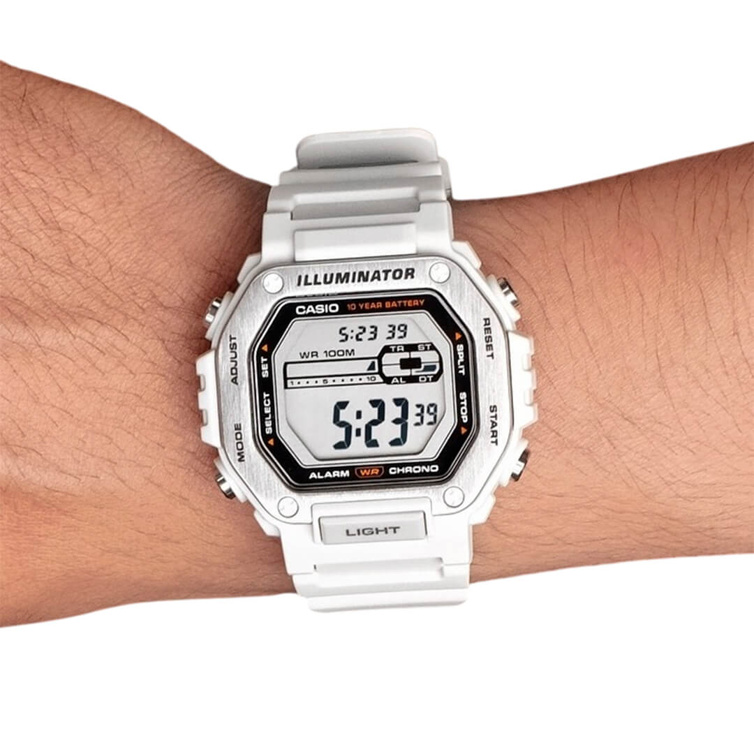 RELOJ CASIO MWD-110H-8A HOMBRE RESINA BLANCO - 4