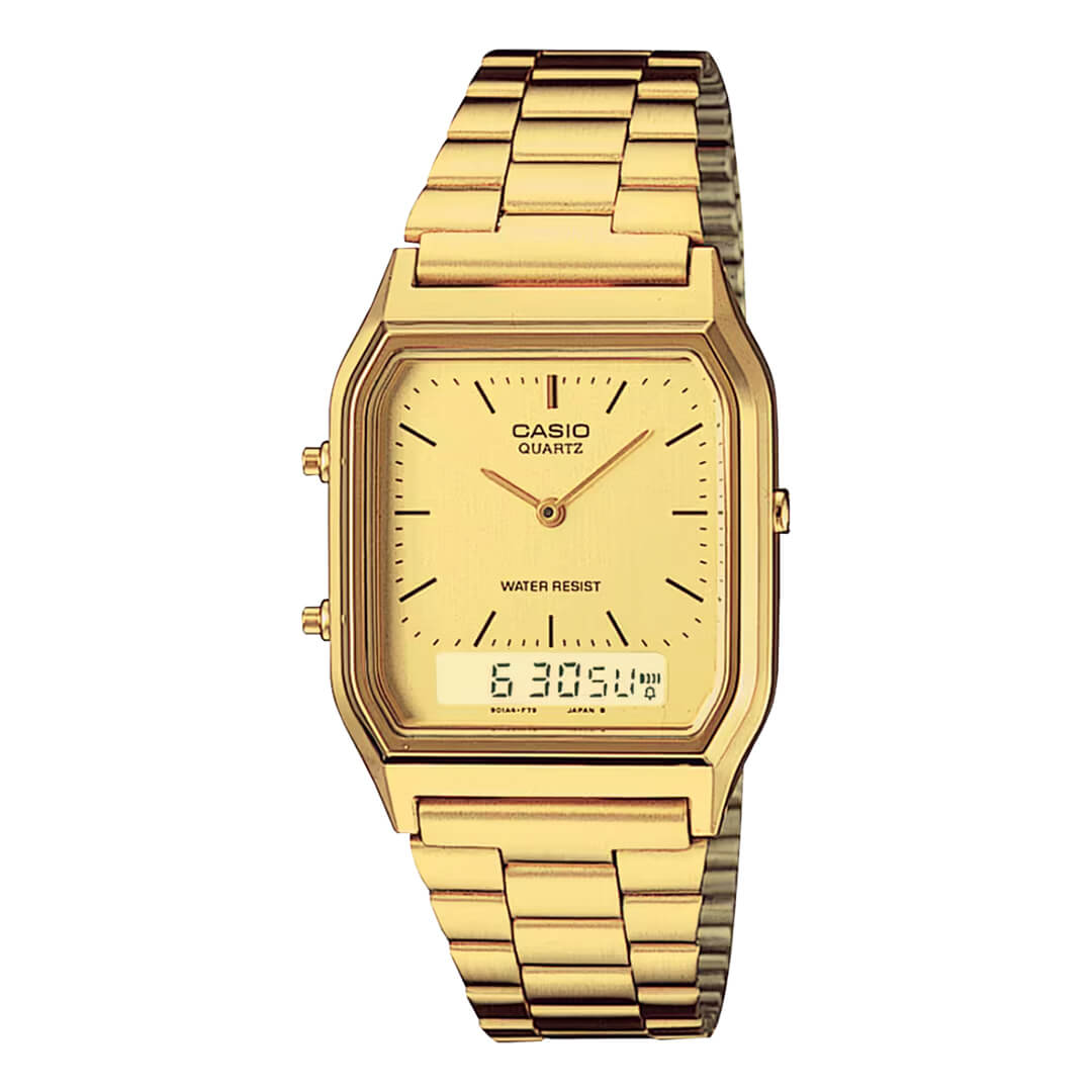 RELOJ CASIO AQ-230GA-9DM HOMBRE ACERO DORADO - 1