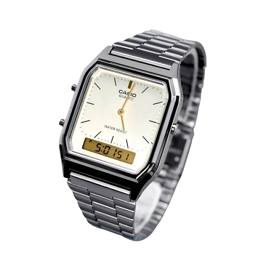 RELOJ CASIO AQ-230GG-9AD HOMBRE ACERO GRIS - 4