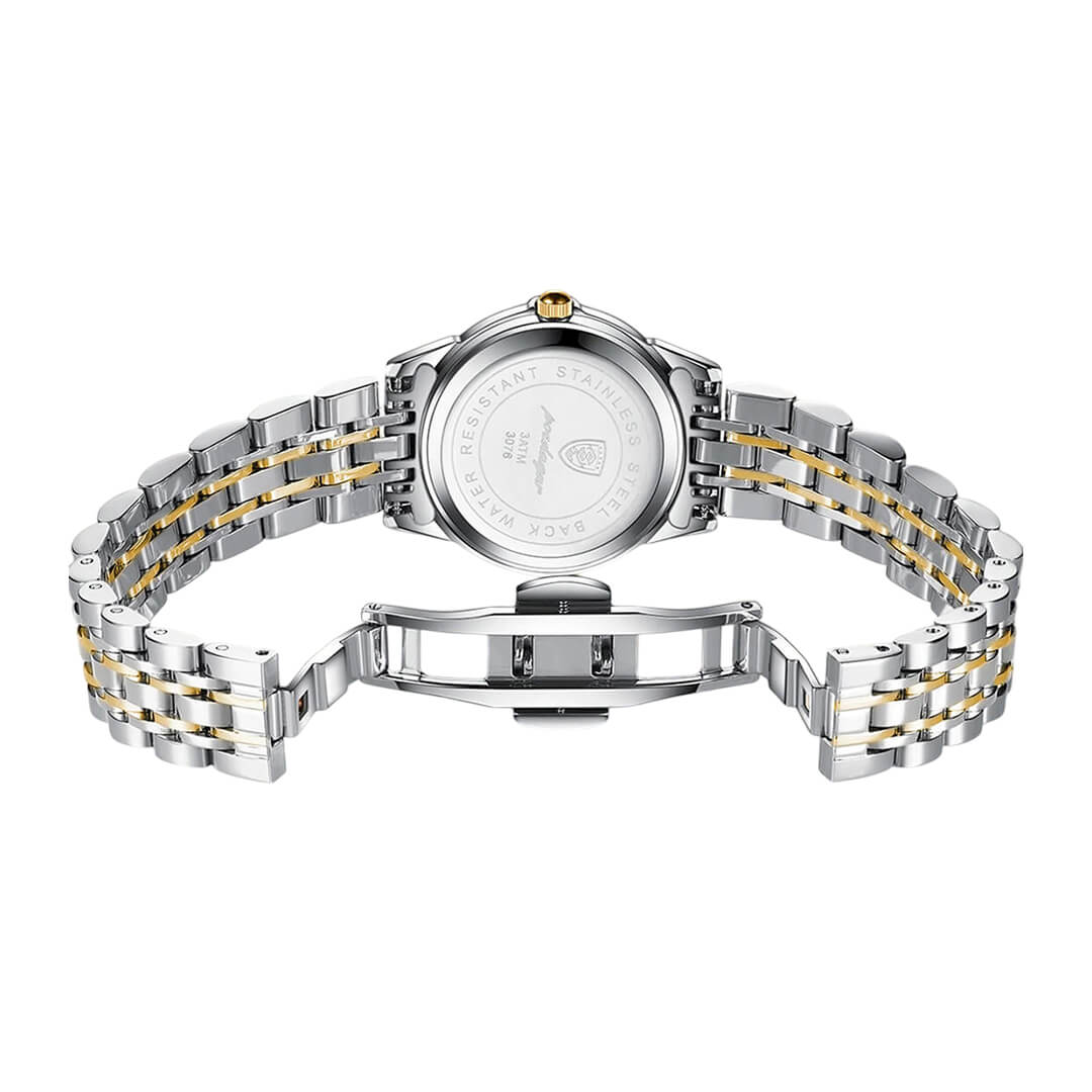 RELOJ HOMBRE POEDAGAR ACERO PLATA DORADO POE-1 - 3