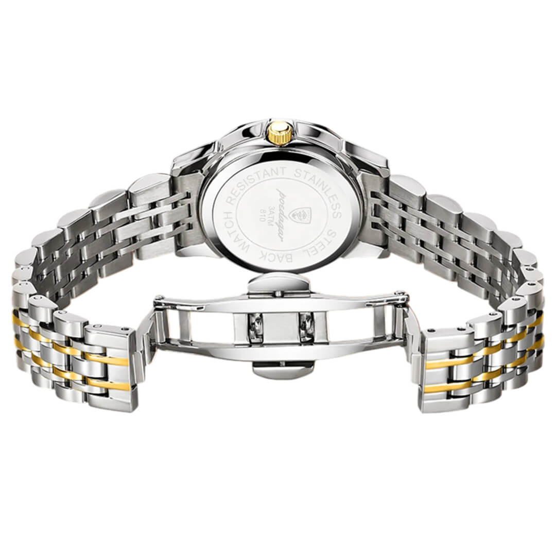 RELOJ HOMBRE POEDAGAR ACERO PLATA VERDE POE-6 - 5