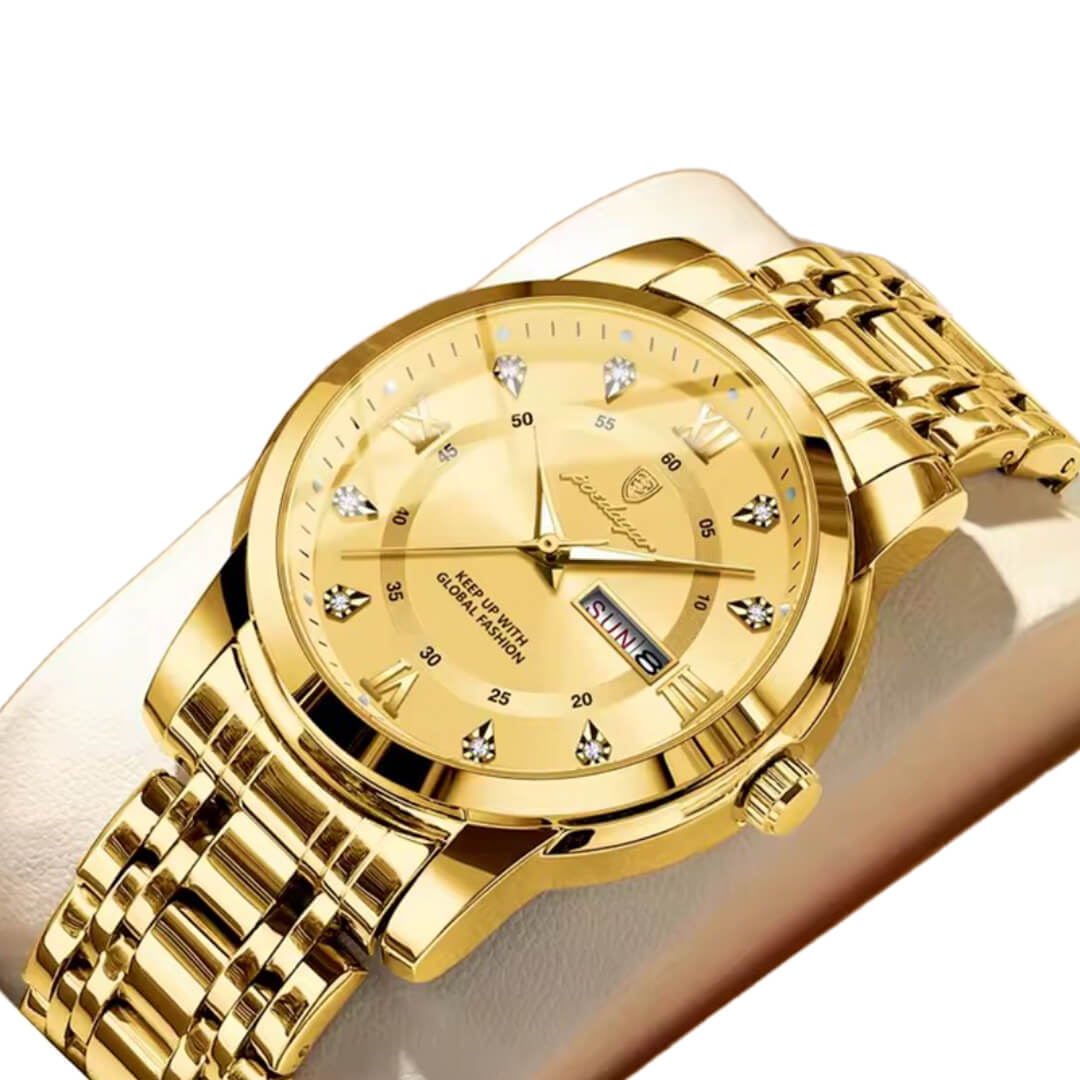 RELOJ HOMBRE POEDAGAR ACERO DORADO POE-7 - 3