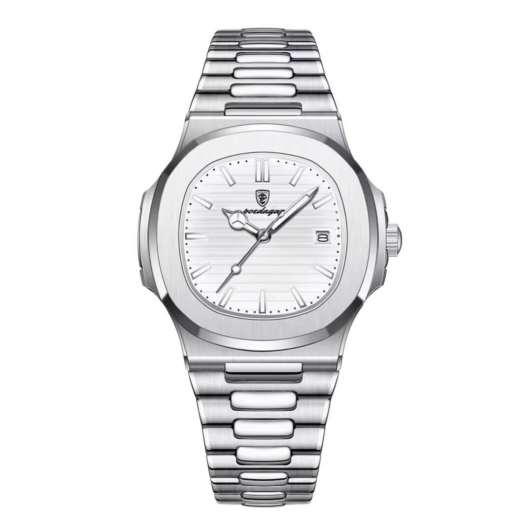 RELOJ POEDAGAR POE-9 HOMBRE ACERO PLATEADO - 1