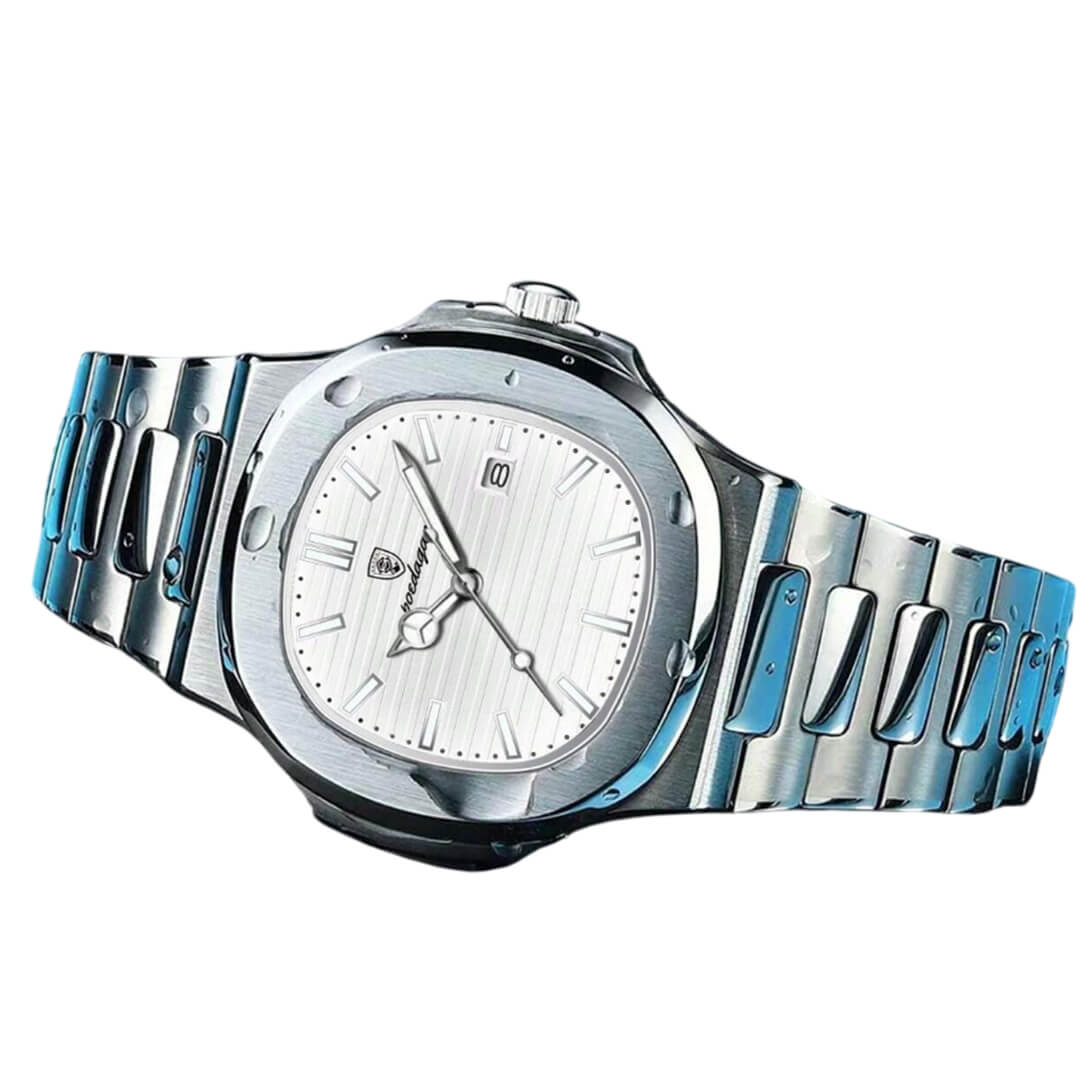 RELOJ POEDAGAR POE-9 HOMBRE ACERO PLATEADO - 2
