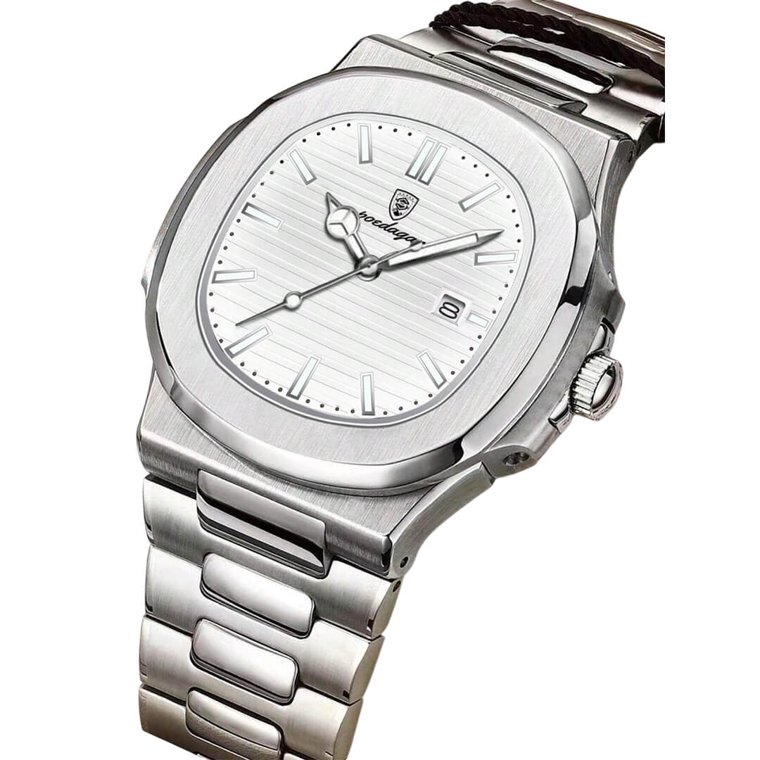 RELOJ POEDAGAR POE-9 HOMBRE ACERO PLATEADO - 3