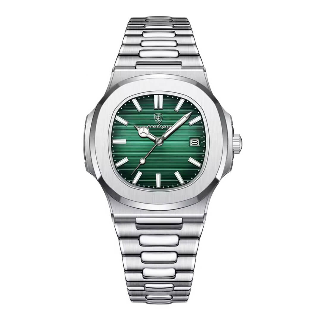 RELOJ POEDAGAR POE-10 HOMBRE ACERO PLATEADO - 1