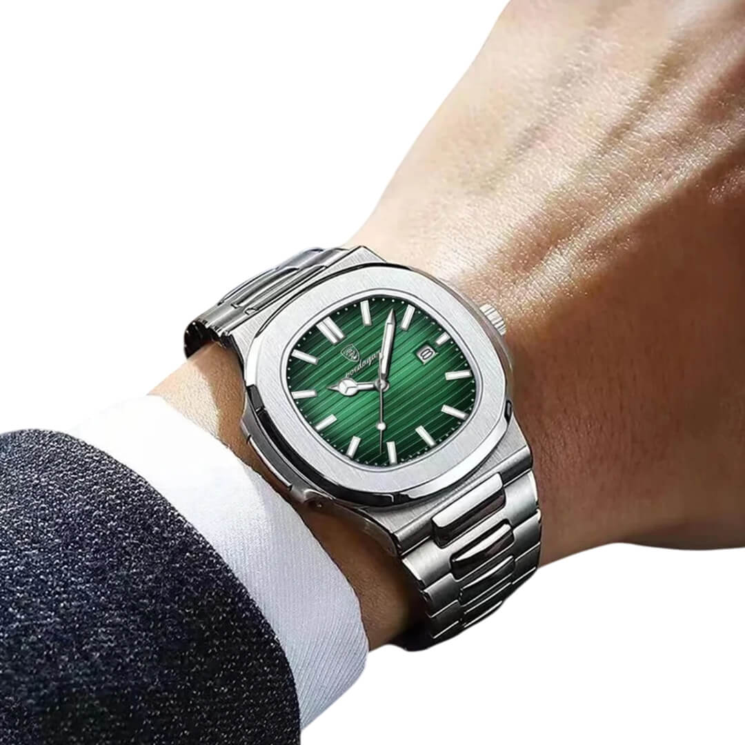 RELOJ POEDAGAR POE-10 HOMBRE ACERO PLATEADO - 4