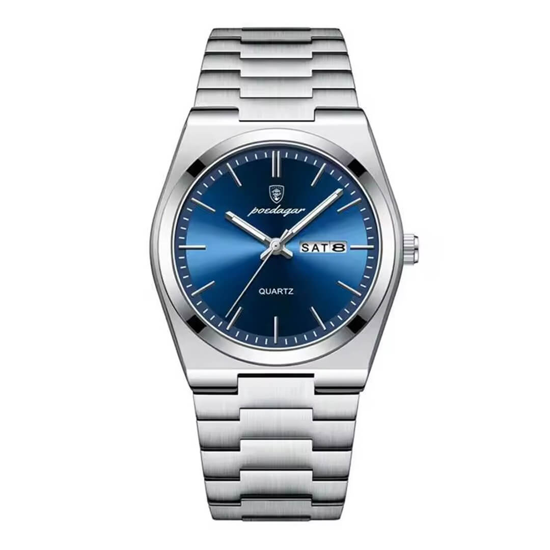 RELOJ POEDAGAR POE-11 HOMBRE ACERO PLATEADO - 1