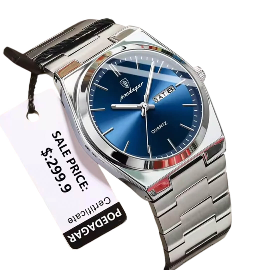 RELOJ POEDAGAR POE-11 HOMBRE ACERO PLATEADO - 2