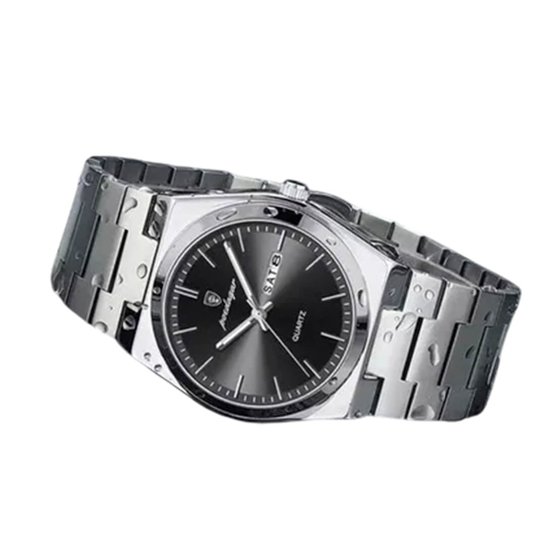 RELOJ POEDAGAR POE-14 HOMBRE ACERO PLATEADO - 3