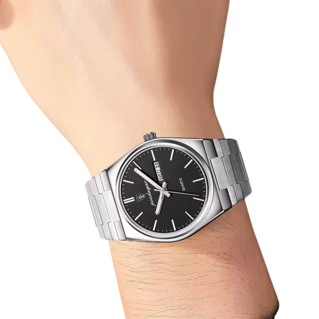 RELOJ POEDAGAR POE-14 HOMBRE ACERO PLATEADO - 4