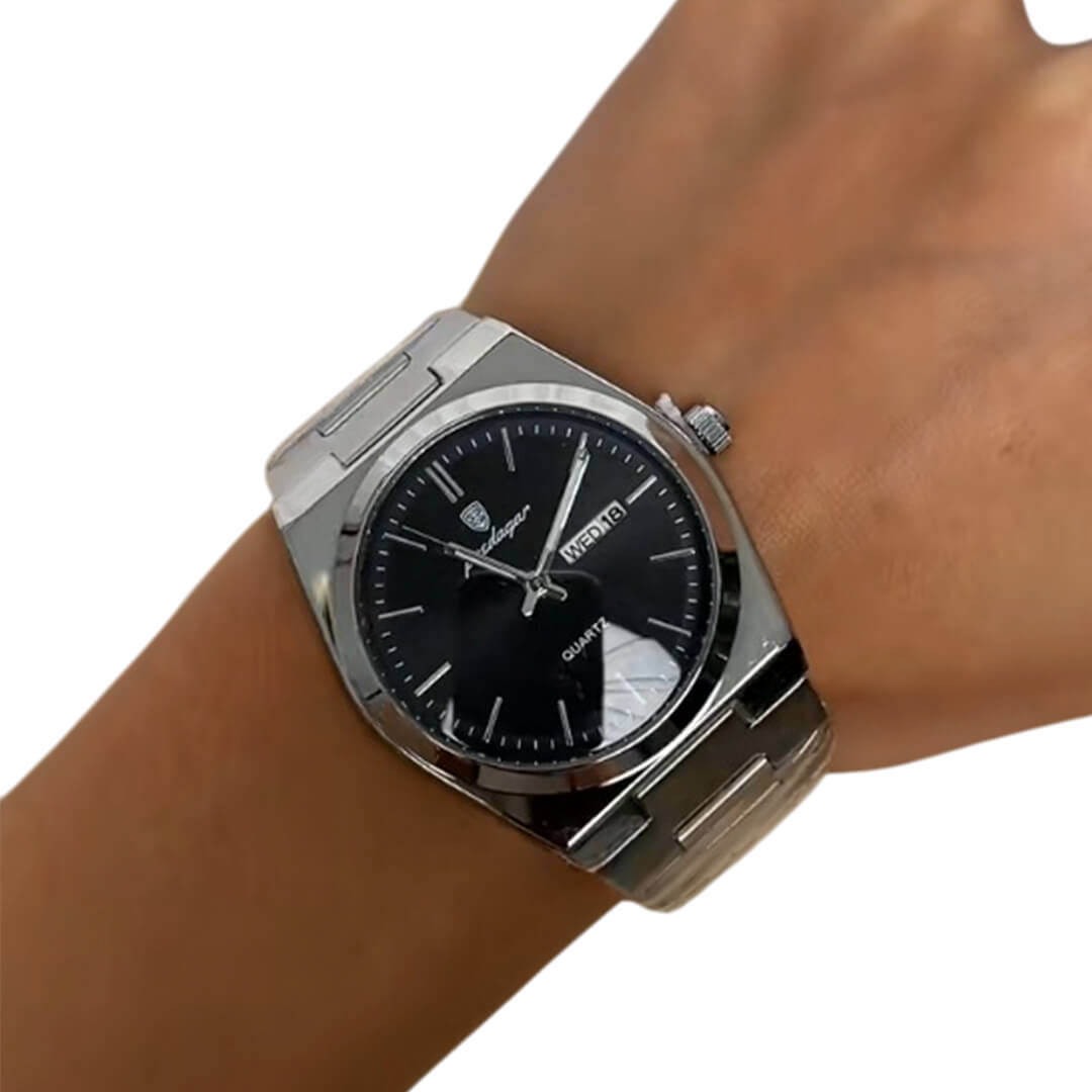 RELOJ POEDAGAR POE-14 HOMBRE ACERO PLATEADO - 5