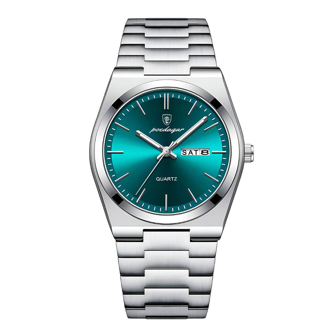 RELOJ POEDAGAR POE-15 HOMBRE ACERO PLATEADO - 1
