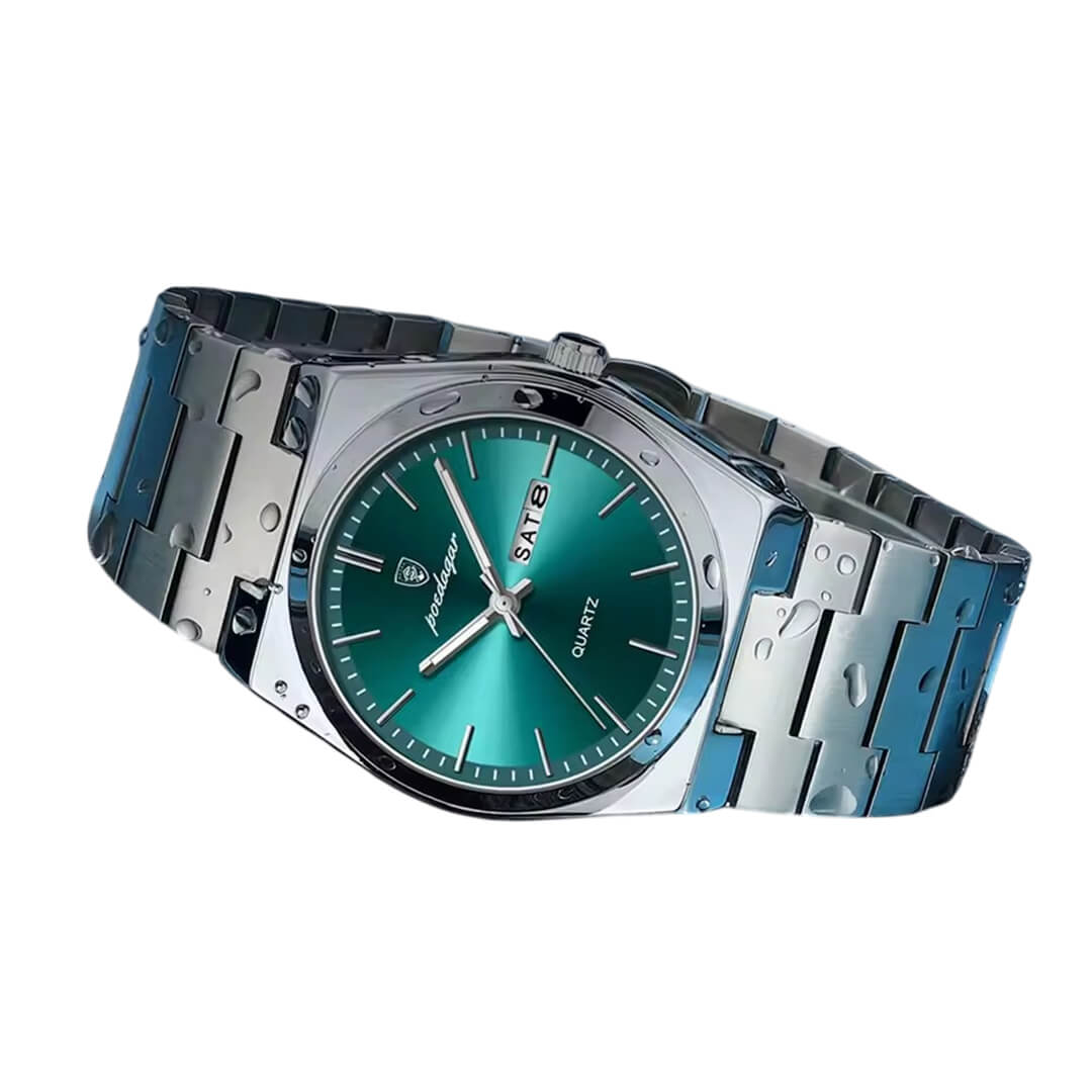 RELOJ POEDAGAR POE-15 HOMBRE ACERO PLATEADO - 2
