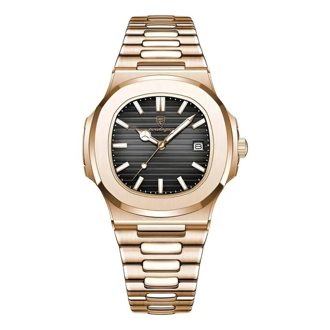 RELOJ HOMBRE POEDAGAR ACERO ORO ROSA POE-16 - 1