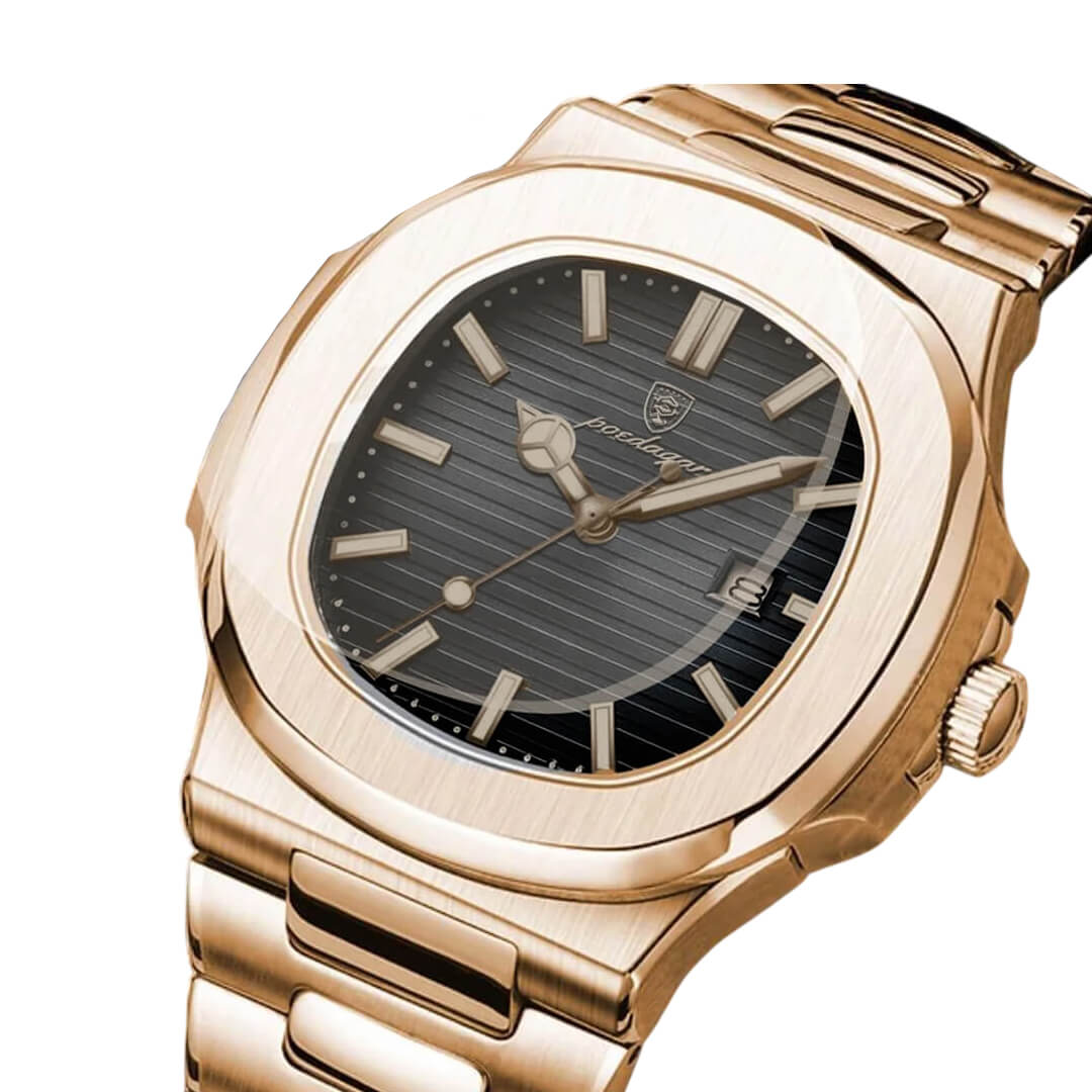 RELOJ HOMBRE POEDAGAR ACERO ORO ROSA POE-16 - 2