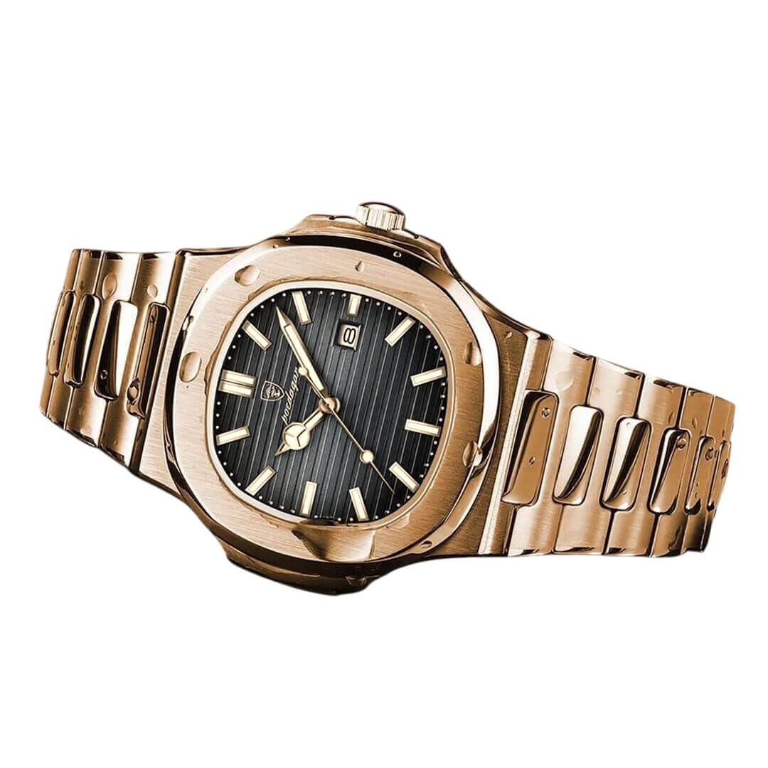 RELOJ HOMBRE POEDAGAR ACERO ORO ROSA POE-16 - 3