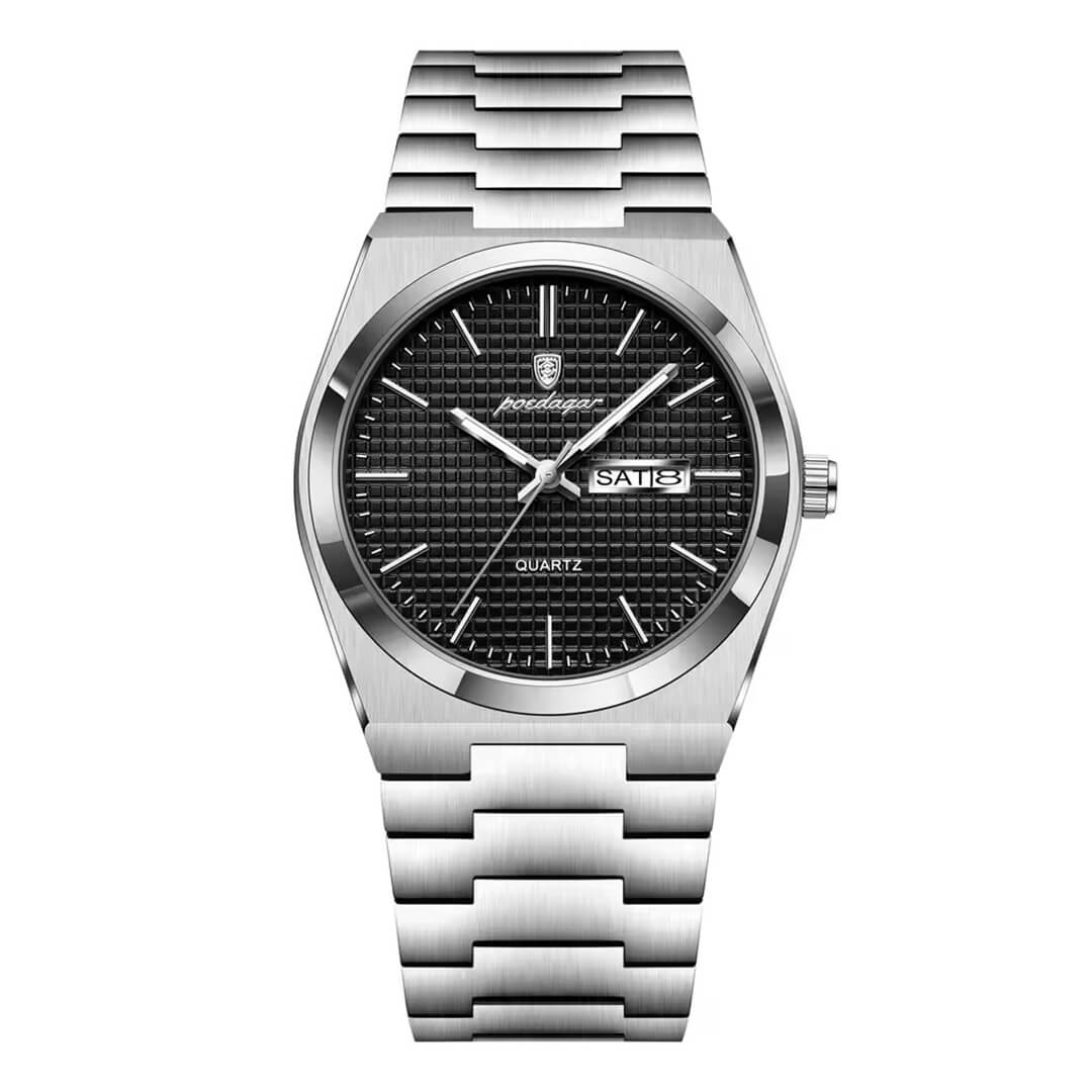 RELOJ POEDAGAR TIFFANY HOMBRE ACERO PLATEADO POE-18 - 1