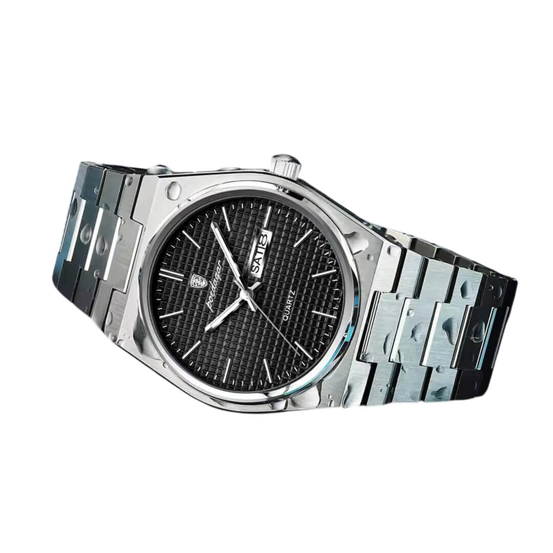 RELOJ POEDAGAR TIFFANY HOMBRE ACERO PLATEADO POE-18 - 2