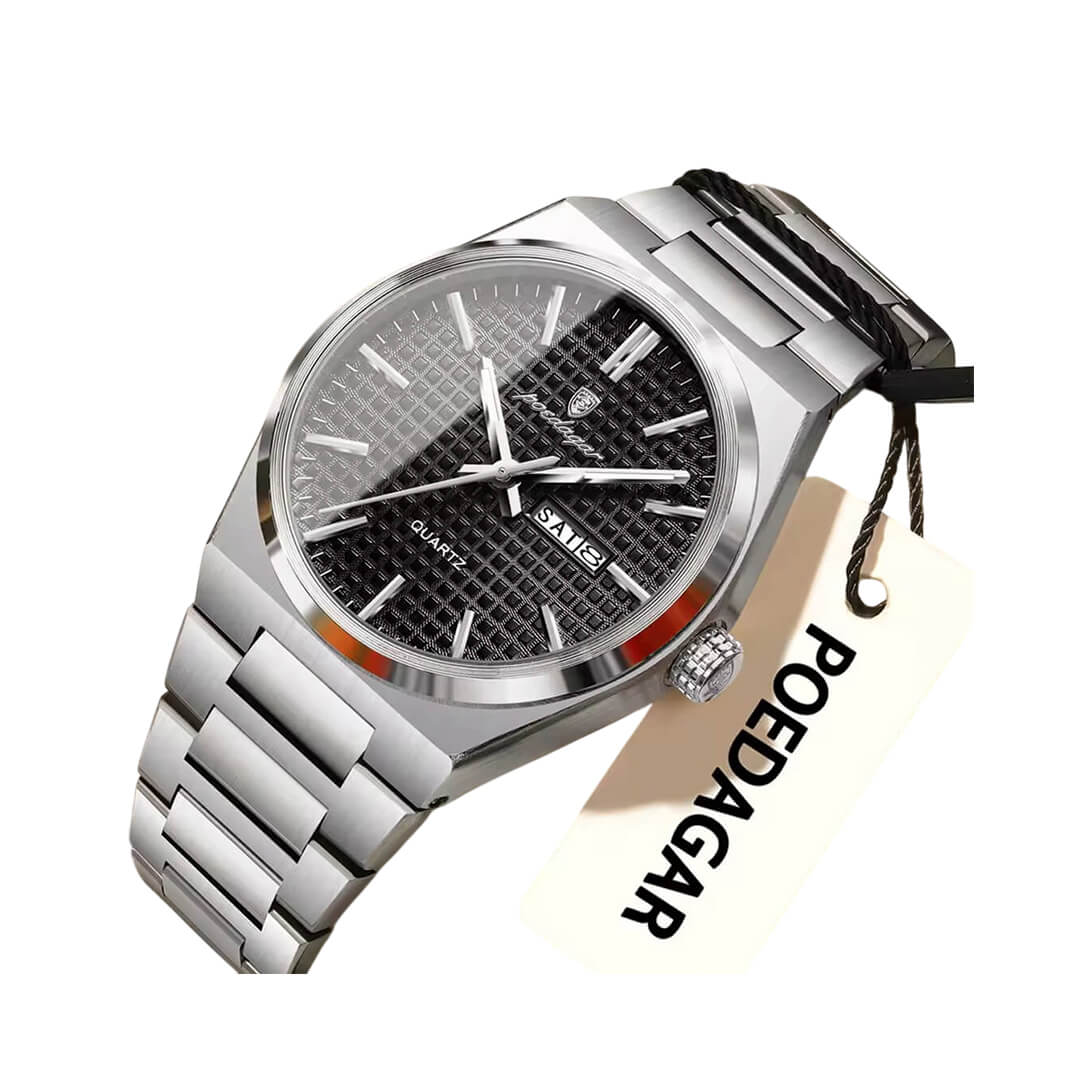 RELOJ POEDAGAR TIFFANY HOMBRE ACERO PLATEADO POE-18 - 3