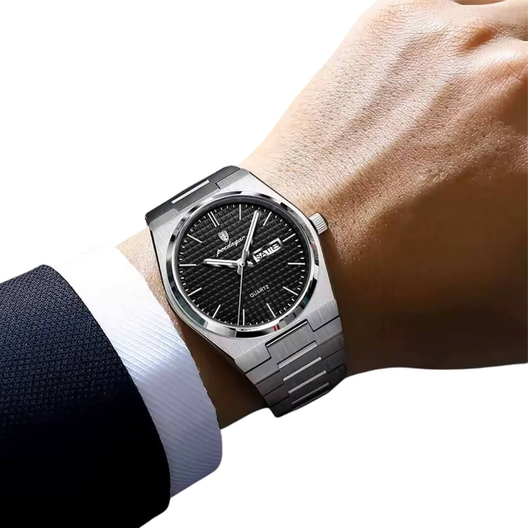 RELOJ POEDAGAR TIFFANY HOMBRE ACERO PLATEADO POE-18 - 4