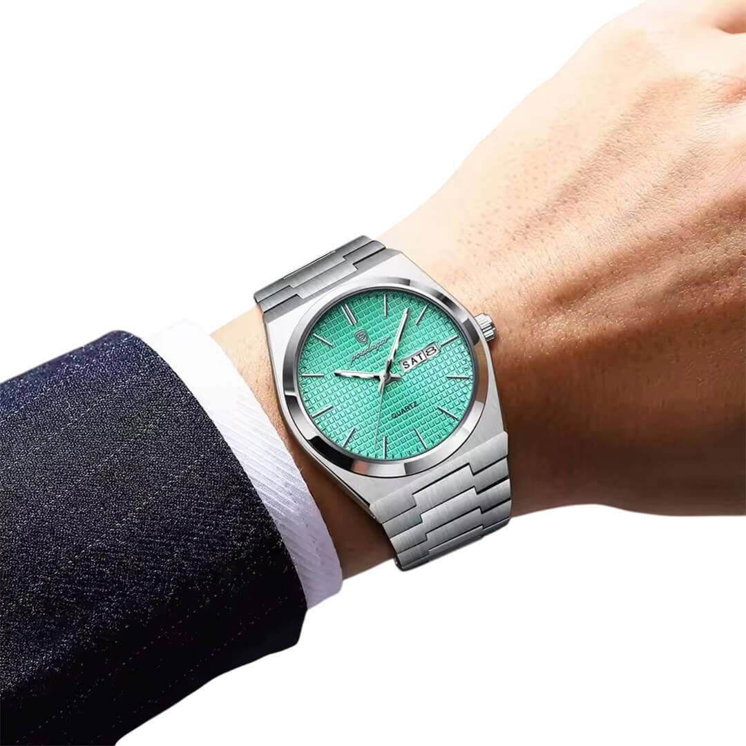 RELOJ POEDAGAR POE-19 HOMBRE TIFFANY ACERO TURQUESA - 2