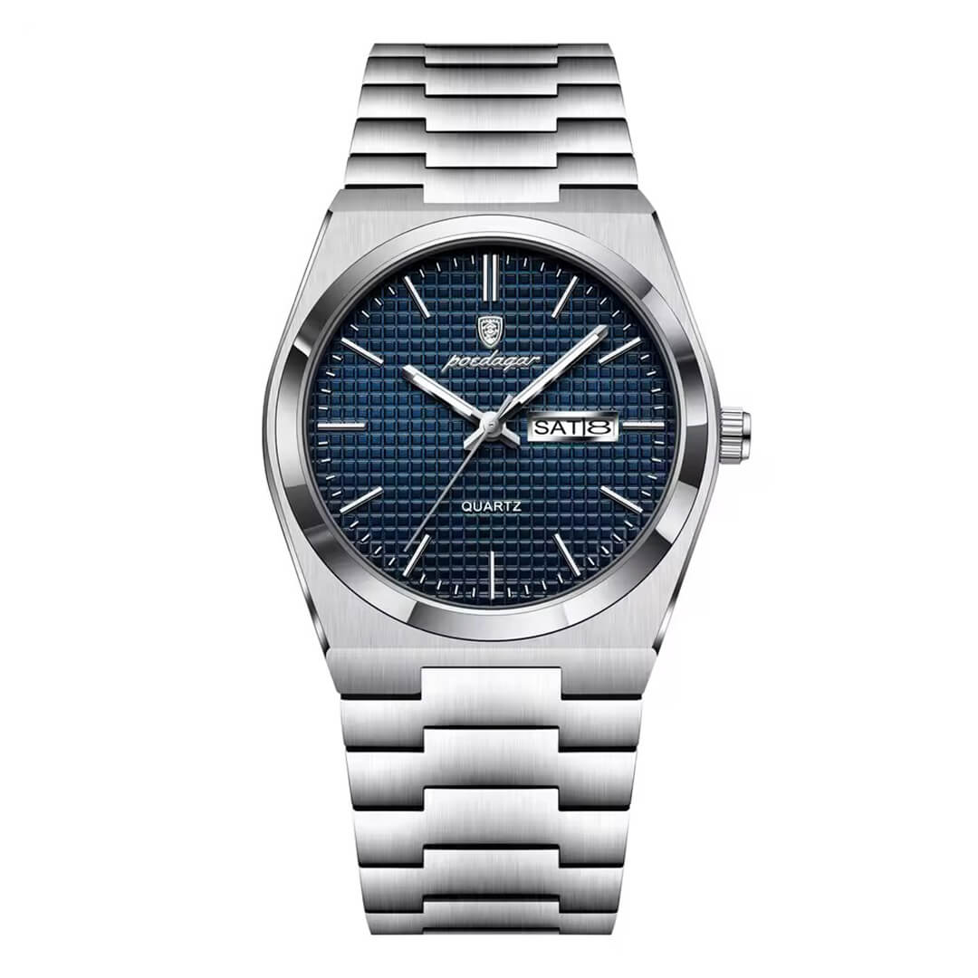RELOJ POEDAGAR POE-20 TIFFANY HOMBRE ACERO AZUL MARINO - 1