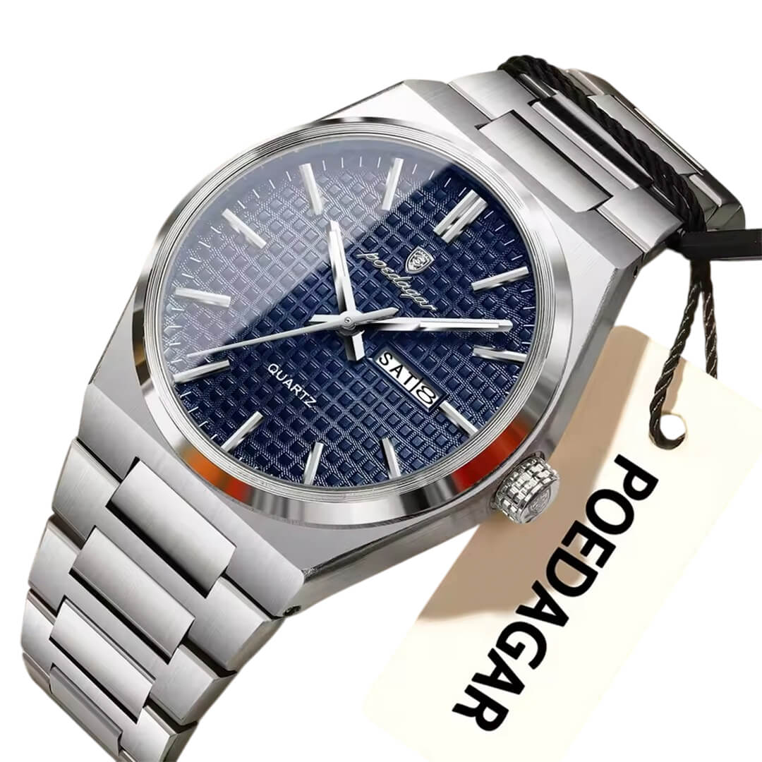 RELOJ POEDAGAR POE-20 TIFFANY HOMBRE ACERO AZUL MARINO - 2