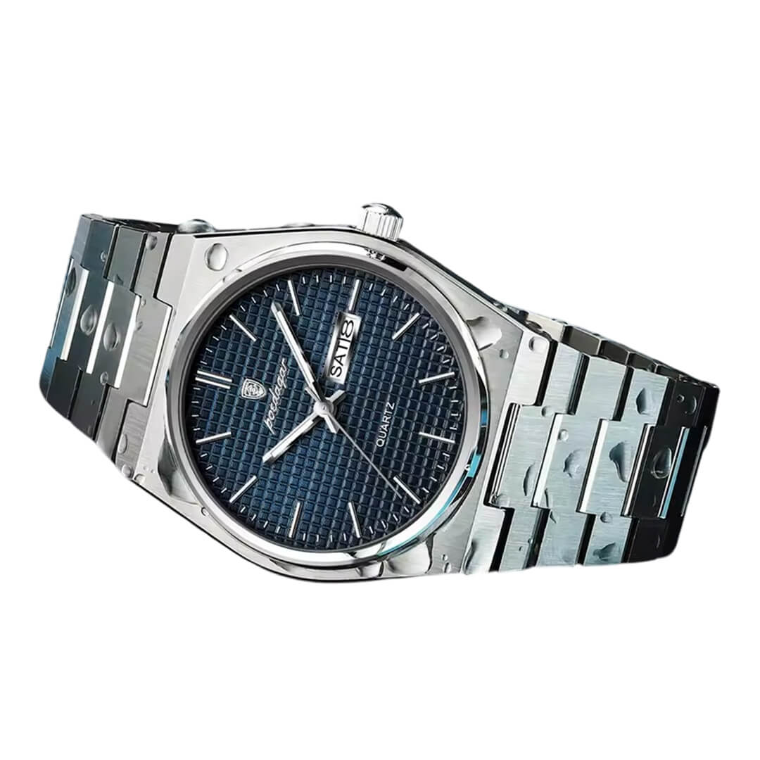 RELOJ POEDAGAR POE-20 TIFFANY HOMBRE ACERO AZUL MARINO - 3