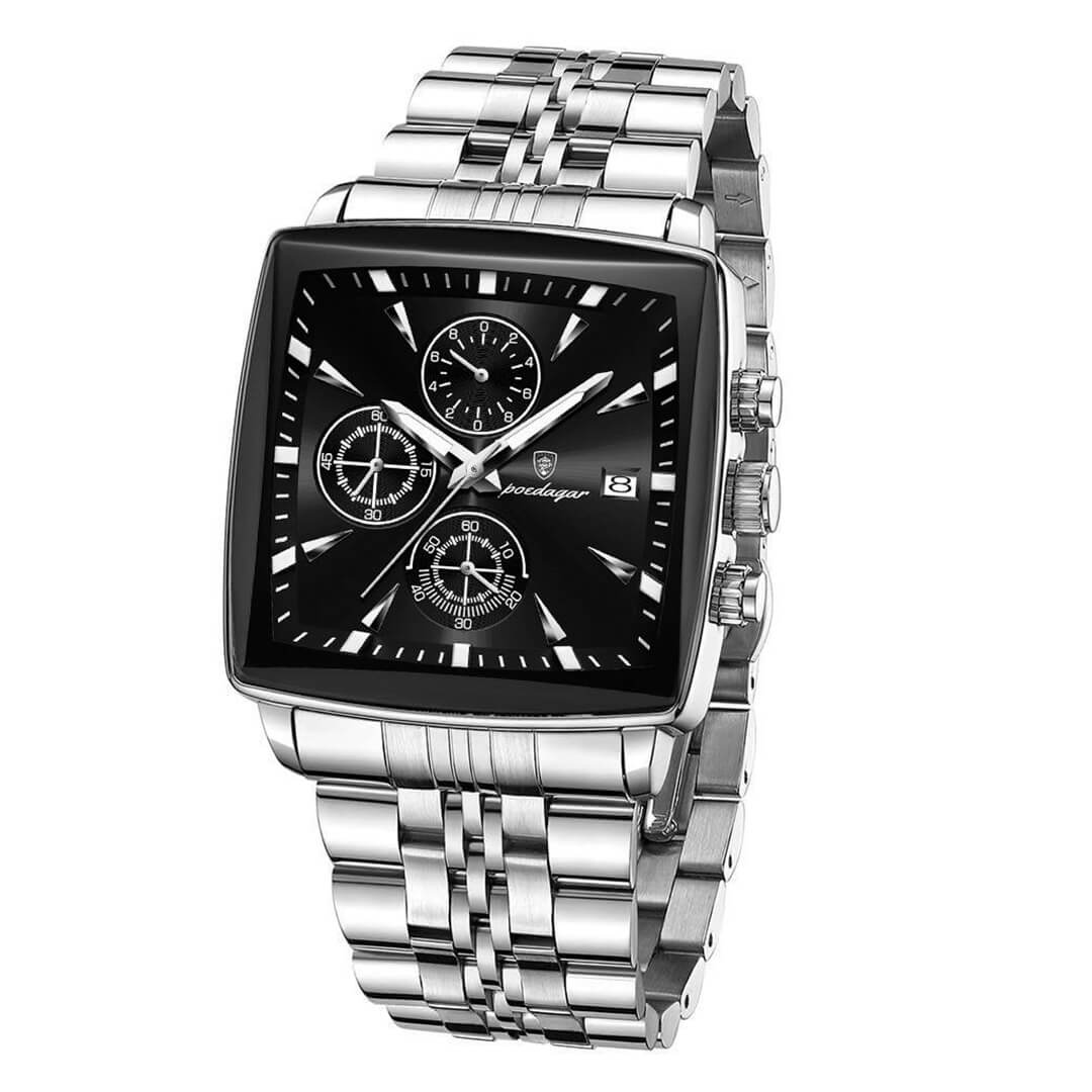 RELOJ POEDAGAR POE-22 HOMBRE ACERO PLATEADO - 2