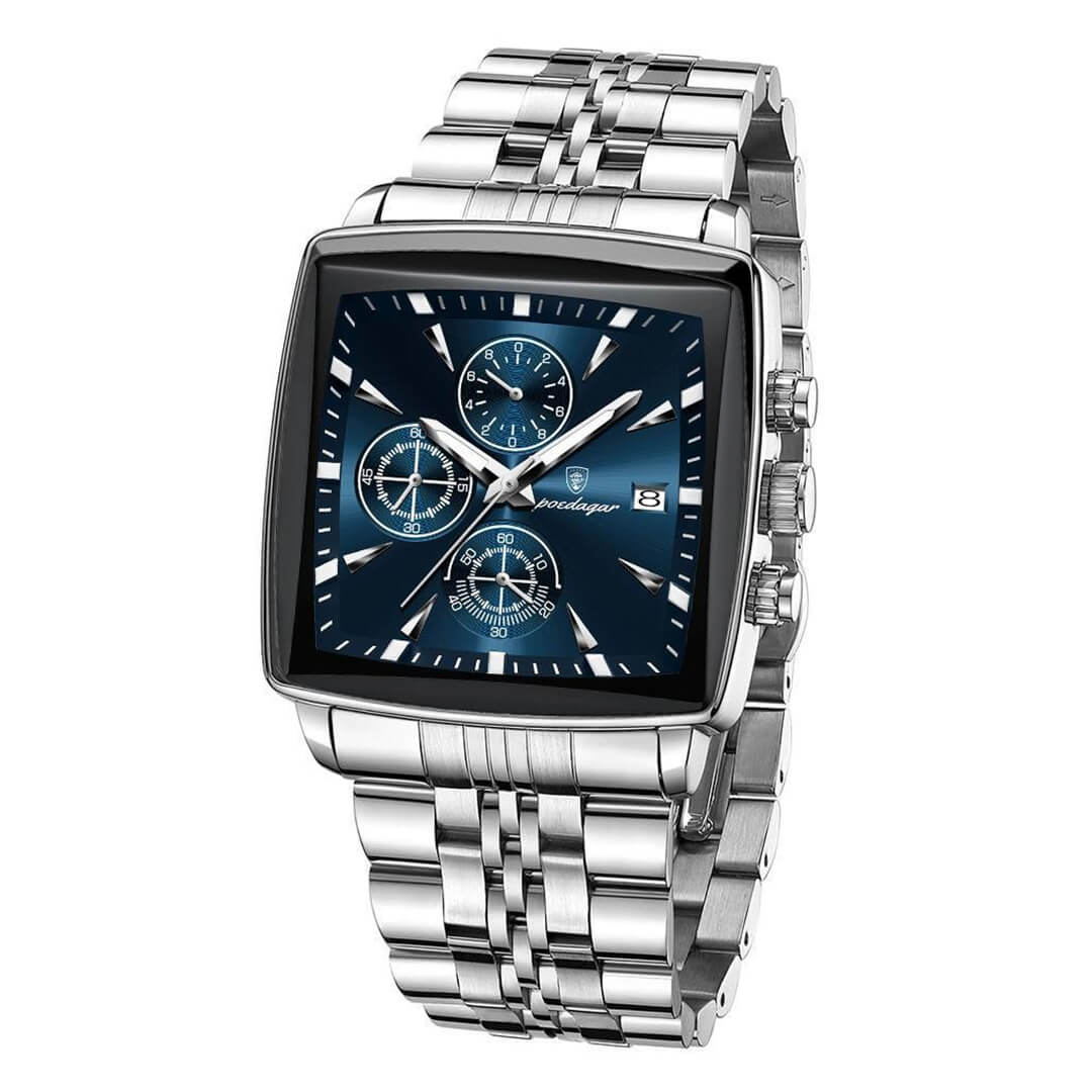 RELOJ POEDAGAR POE-23 HOMBRE ACERO PLATEADO - 2