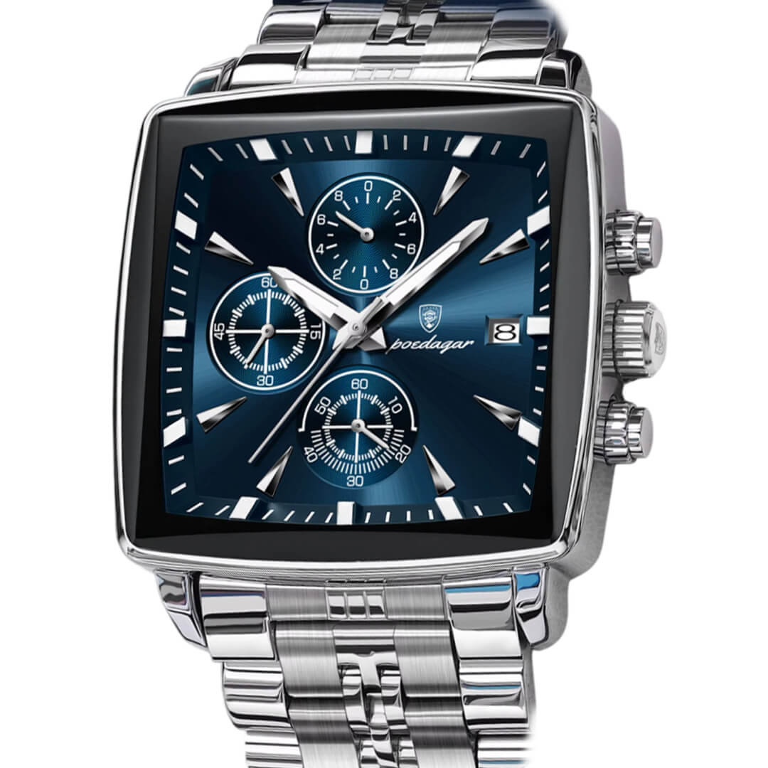 RELOJ POEDAGAR POE-23 HOMBRE ACERO PLATEADO - 3