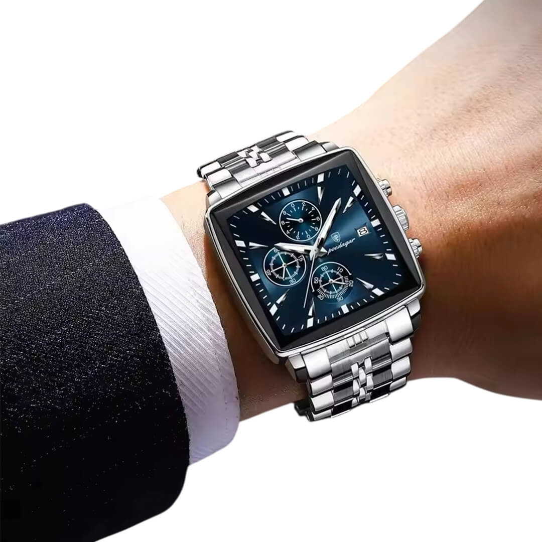 RELOJ POEDAGAR POE-23 HOMBRE ACERO PLATEADO - 4