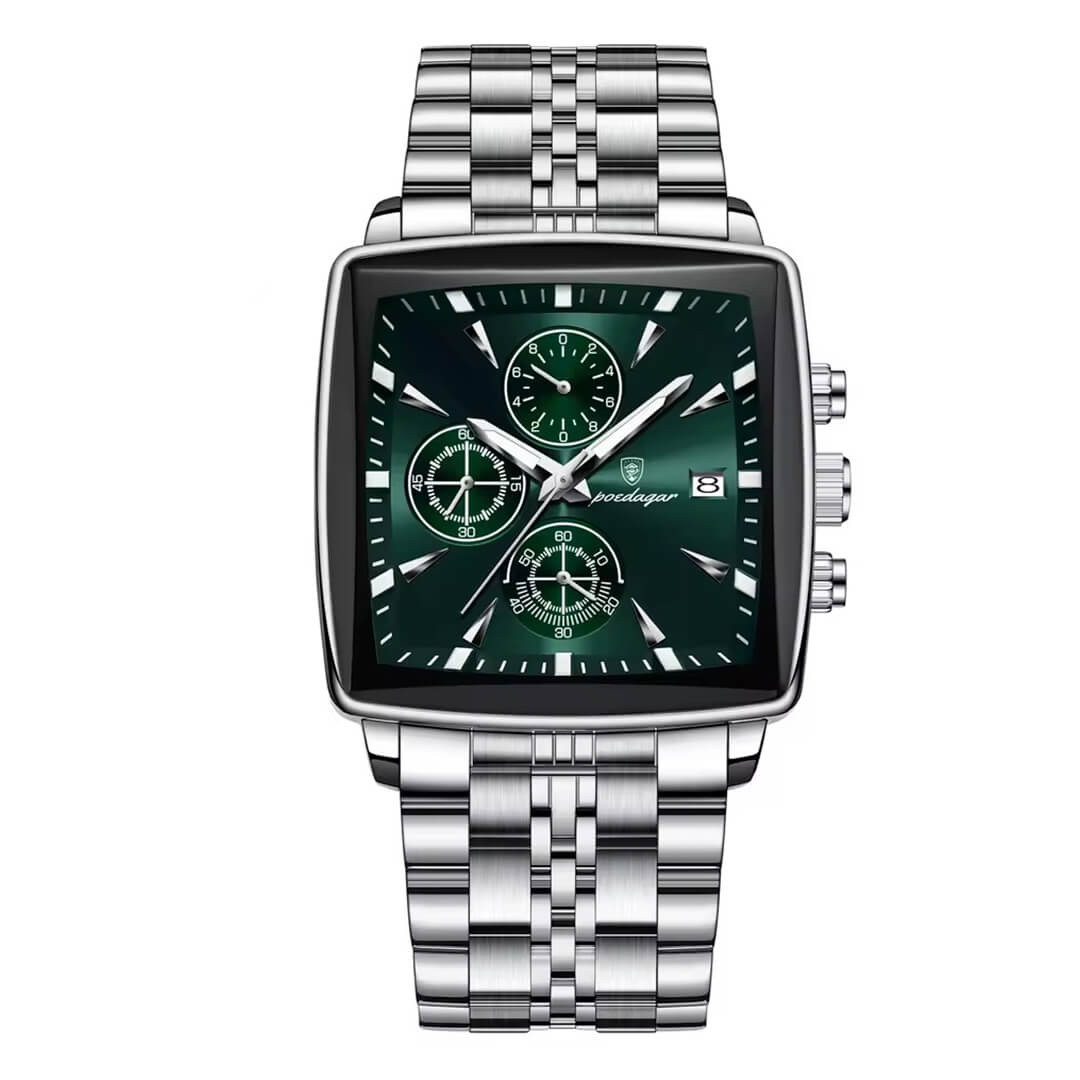 RELOJ POEDAGAR POE-24 HOMBRE ACERO PLATEADO - 1