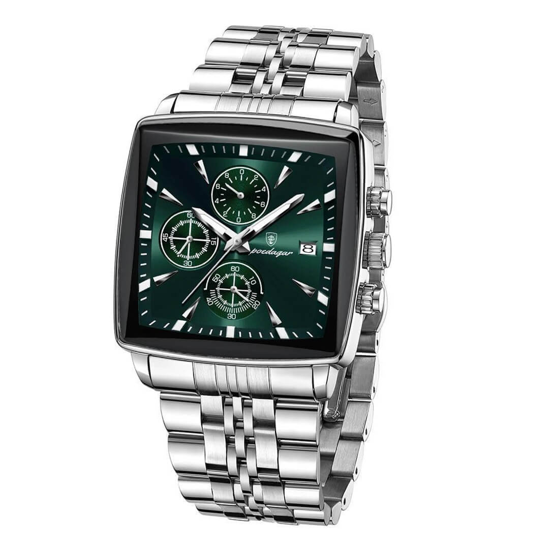 RELOJ POEDAGAR POE-24 HOMBRE ACERO PLATEADO - 2
