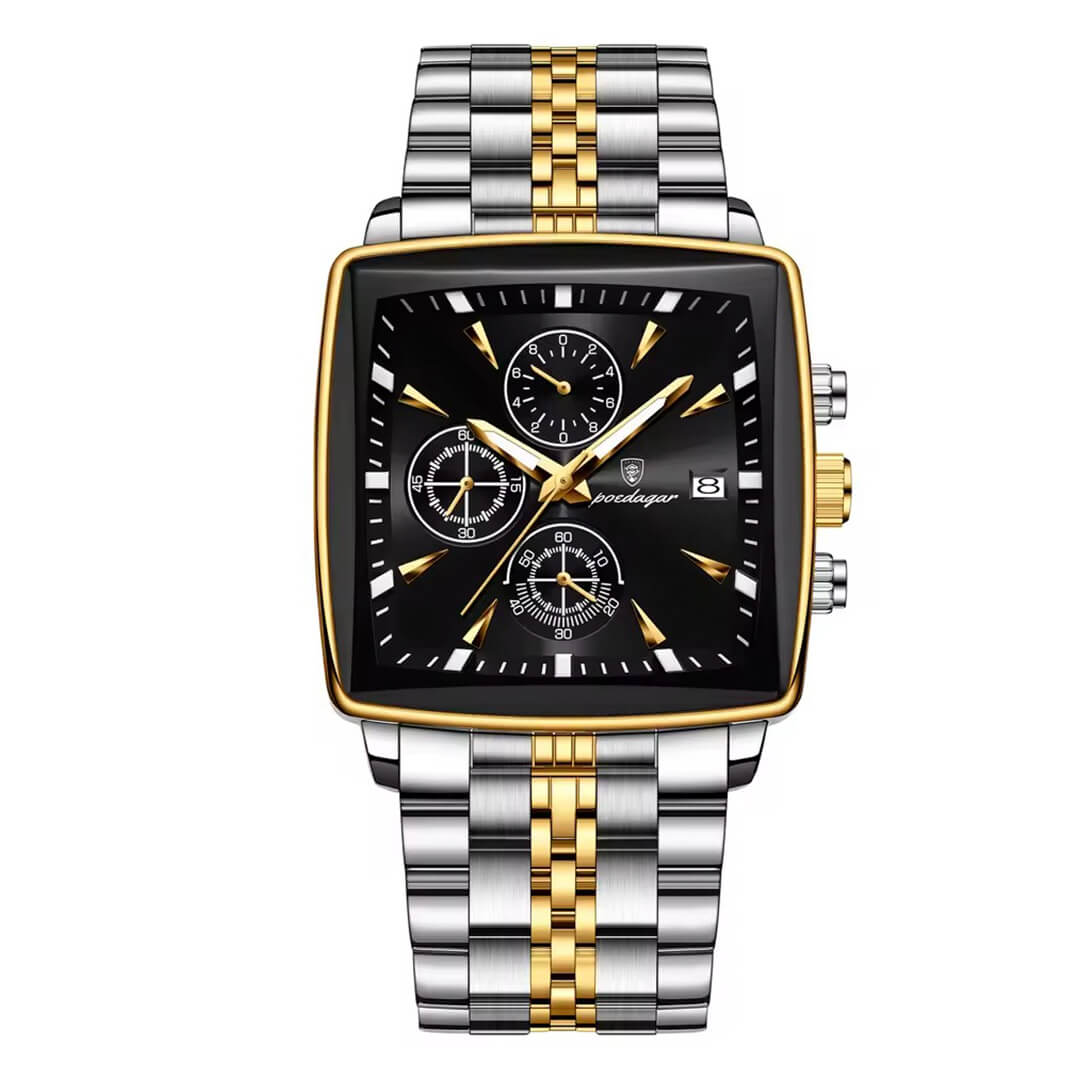 RELOJ POEDAGAR POE-28 HOMBRE ACERO PLATEADO - 1