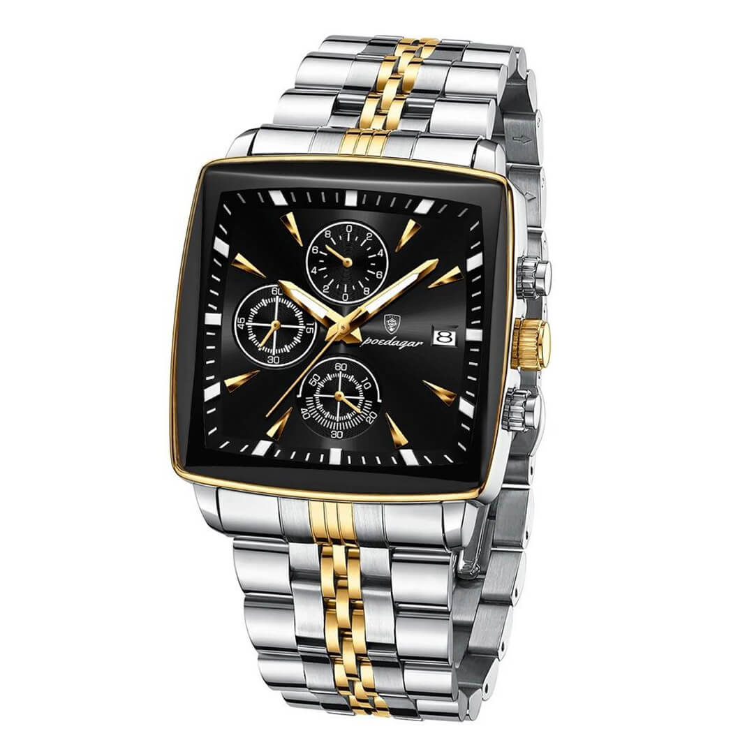 RELOJ POEDAGAR POE-28 HOMBRE ACERO PLATEADO - 2