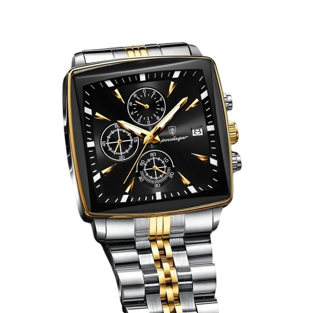 RELOJ POEDAGAR POE-28 HOMBRE ACERO PLATEADO - 3