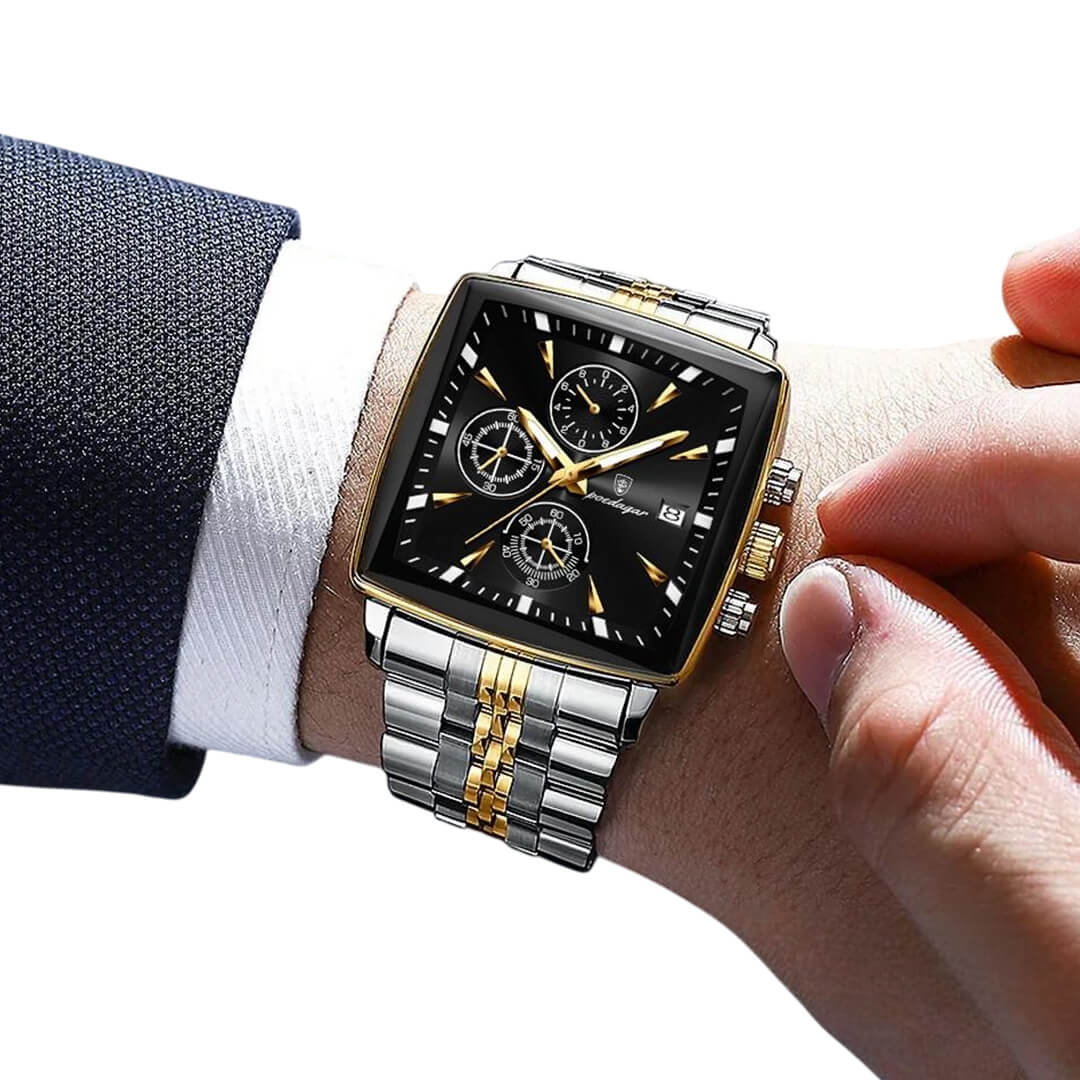 RELOJ POEDAGAR POE-28 HOMBRE ACERO PLATEADO - 4