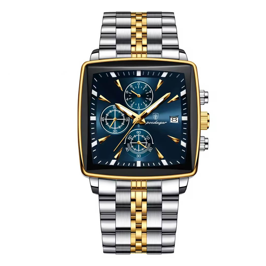 RELOJ POEDAGAR POE-29 HOMBRE ACERO PLATEADO - 1