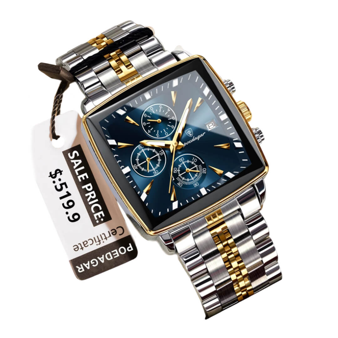 RELOJ POEDAGAR POE-29 HOMBRE ACERO PLATEADO - 3