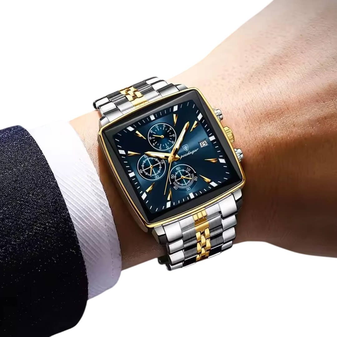 RELOJ POEDAGAR POE-29 HOMBRE ACERO PLATEADO - 4