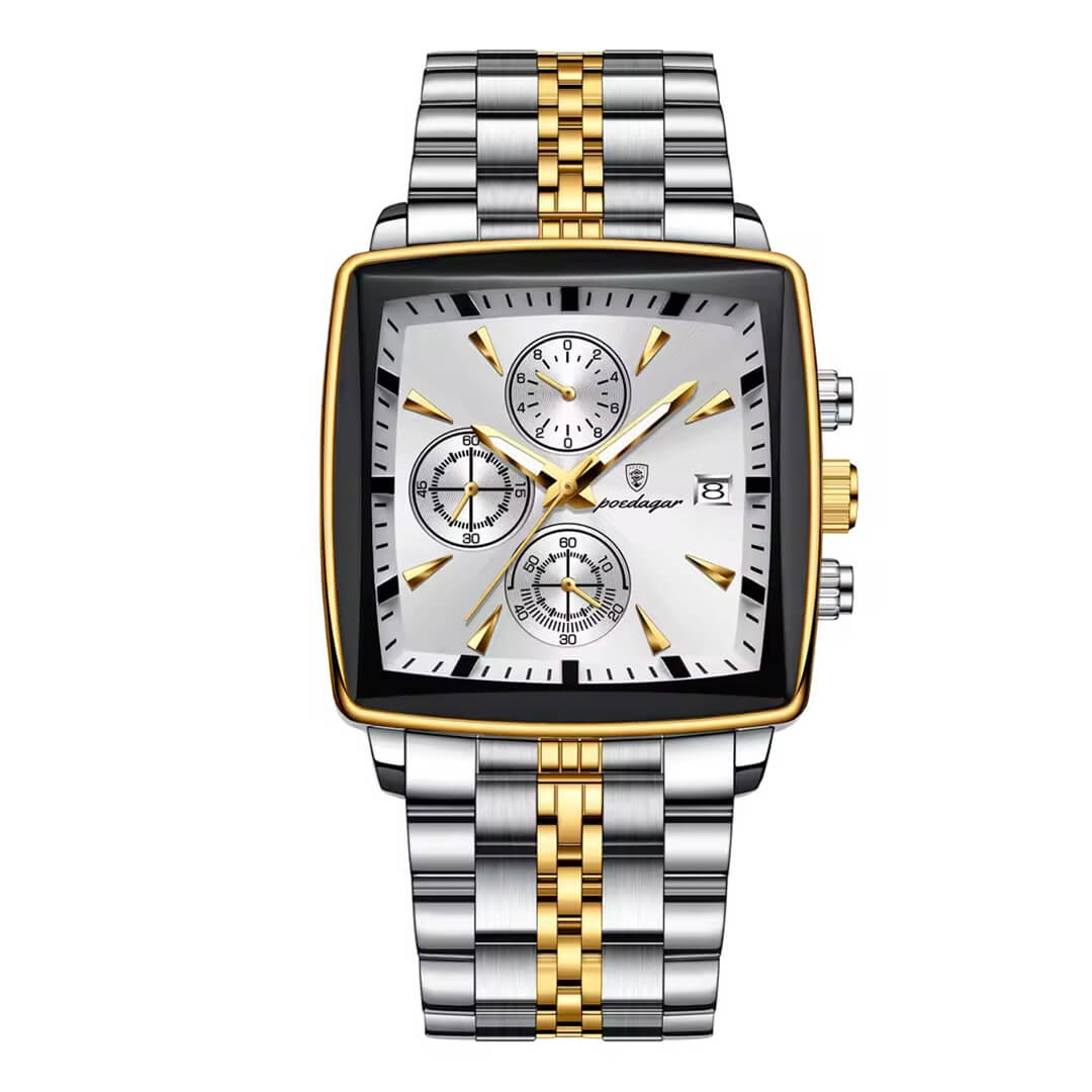 RELOJ POEDAGAR POE-31 HOMBRE ACERO PLATEADO - 1