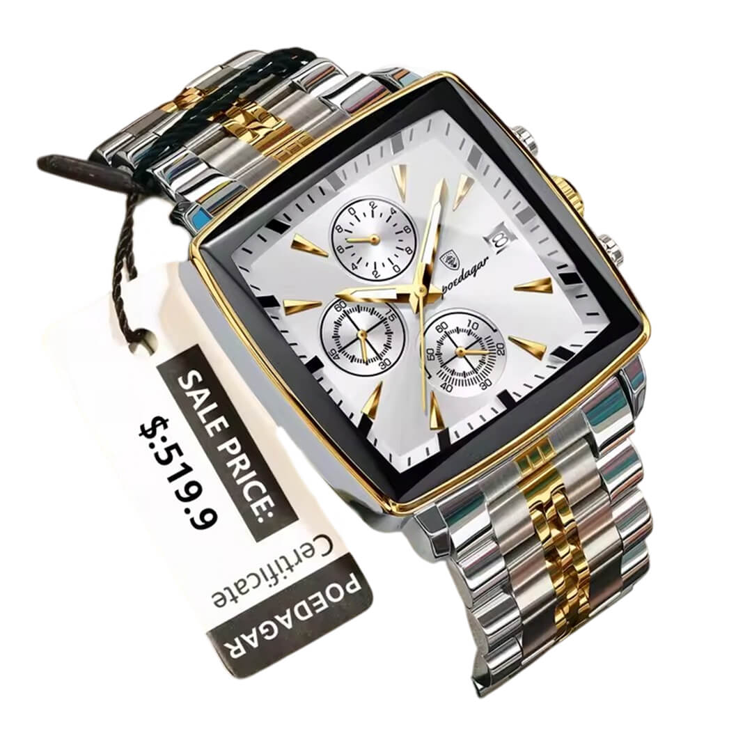 RELOJ POEDAGAR POE-31 HOMBRE ACERO PLATEADO - 2